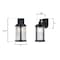 Westinghouse Fixture Wall Outdoor 60W Motion Snsr Armin, Textured Black Clear Ribbed Glass 6120600 - alternate 2